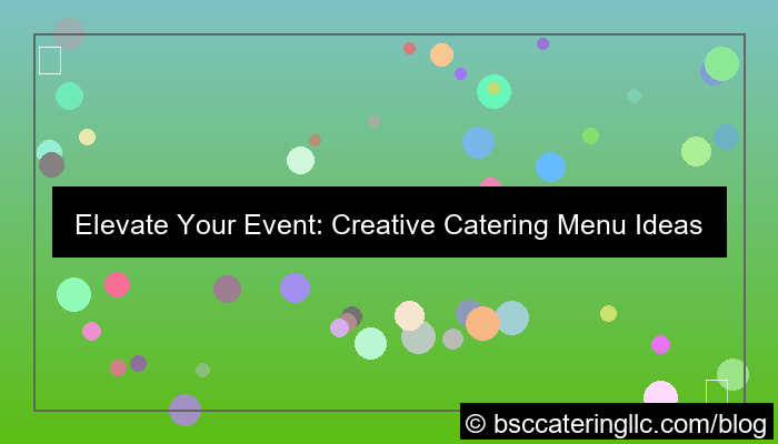 catering menu ideas