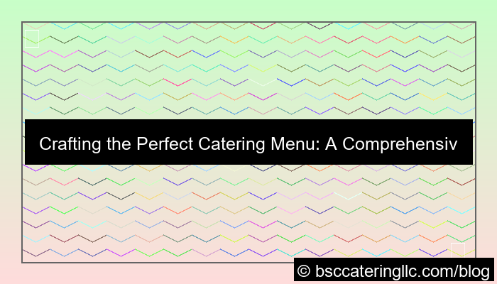 visual catering menu planning