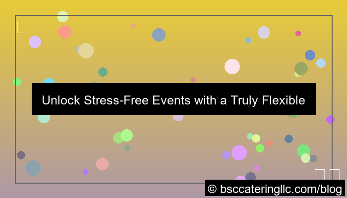 flexible catering menu