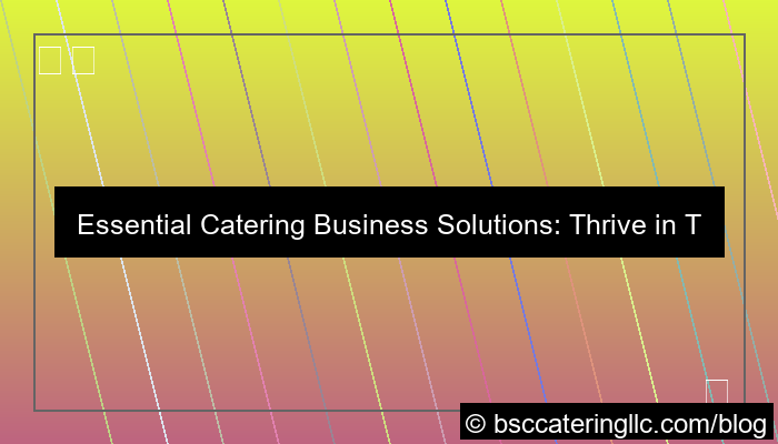 catering business solutions