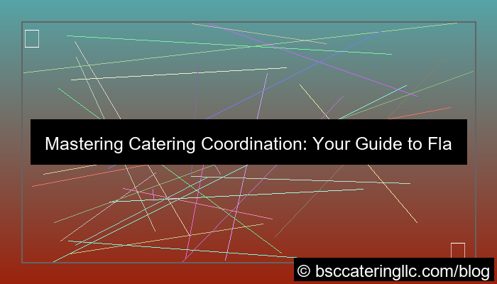 catering coordination