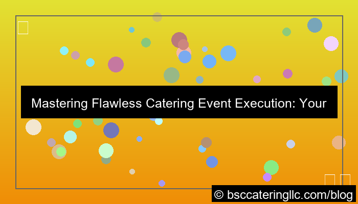 catering event execution