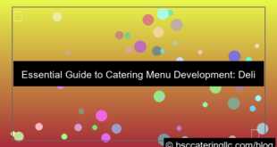catering menu development