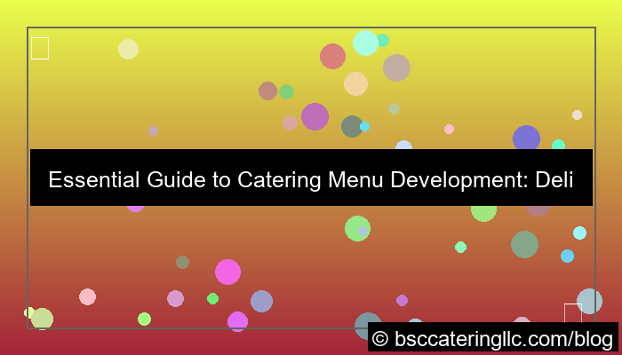 catering menu development