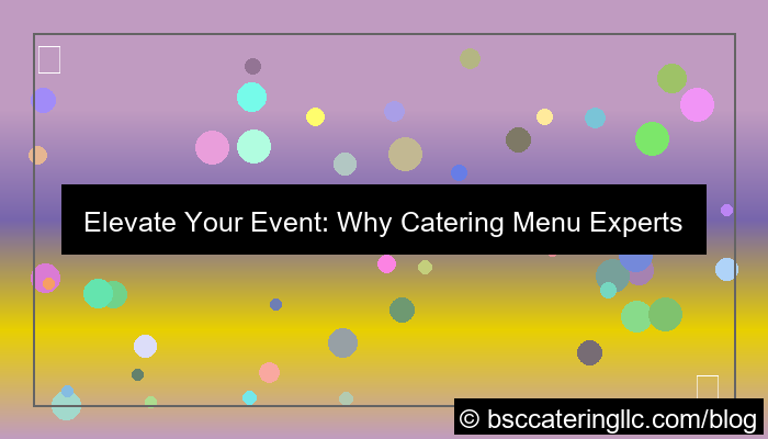catering menu experts