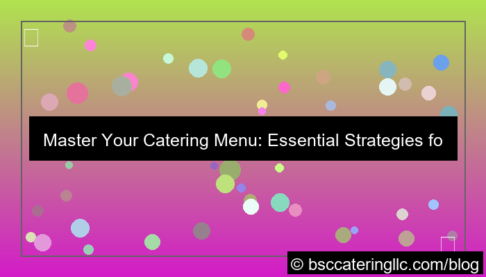 catering menu management
