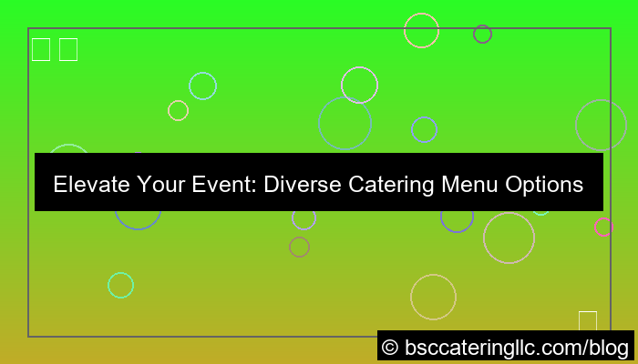 catering menu options service