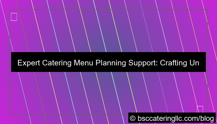 grafik catering menu planning support