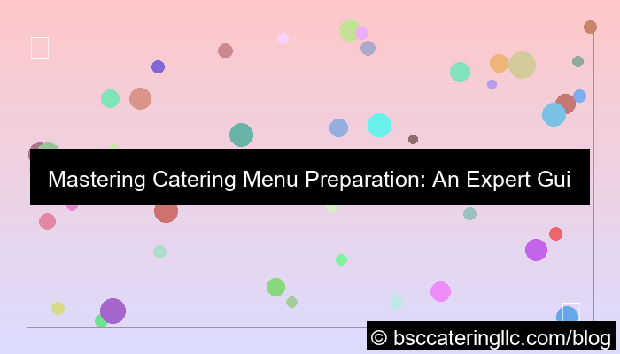 catering menu preparation