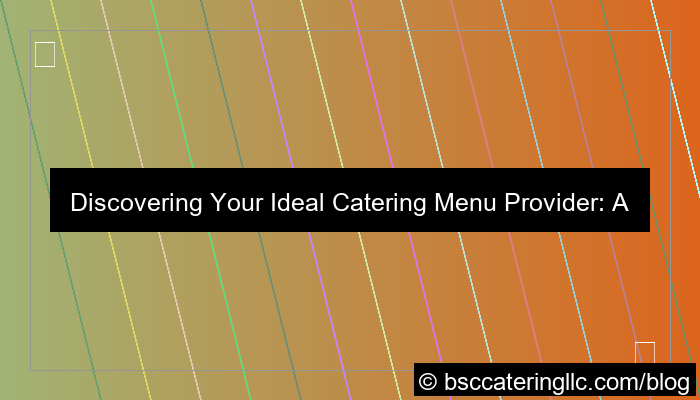catering menu provider