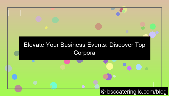 corporate catering packages