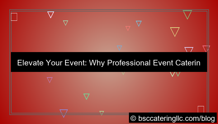 event catering professionals