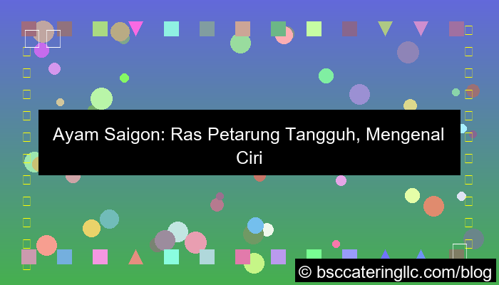 ilustrasi ayam saigon