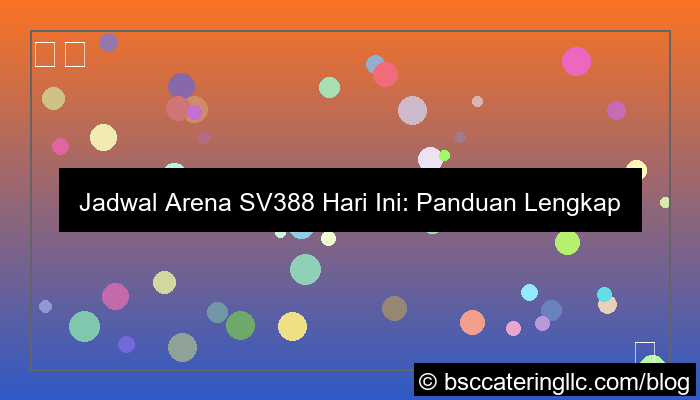 grafik jadwal arena sv388