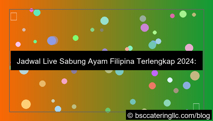 gambar jadwal live sabung ayam filipina
