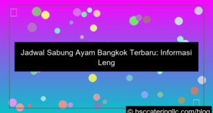 jadwal sabung ayam bangkok