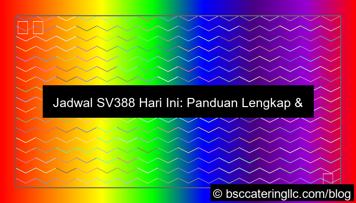 gambar jadwal sv388 hari ini