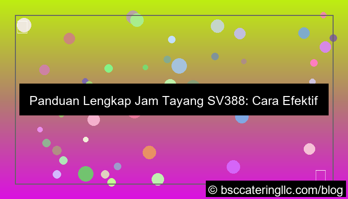 visual jam tayang sv388