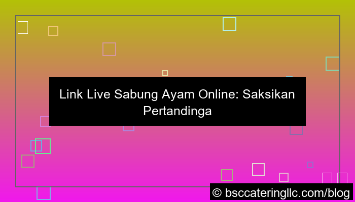 link live sabung ayam