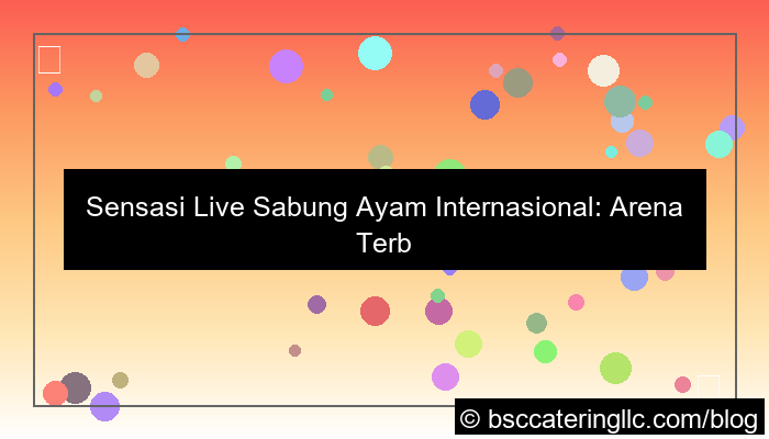 live sabung ayam internasional