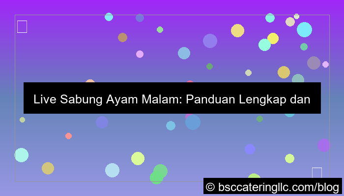 ilustrasi live sabung ayam malam