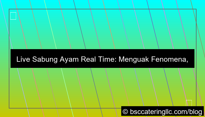 live sabung ayam real time