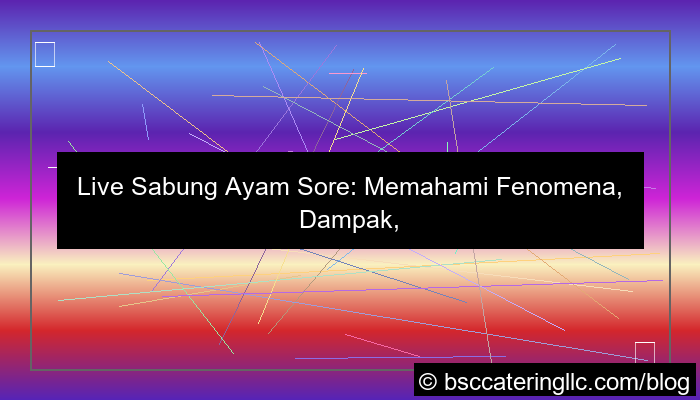 ilustrasi live sabung ayam sore