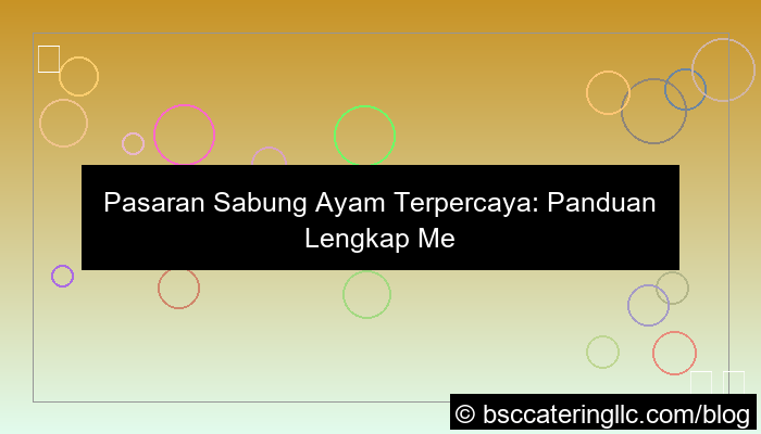pasaran sabung ayam terpercaya