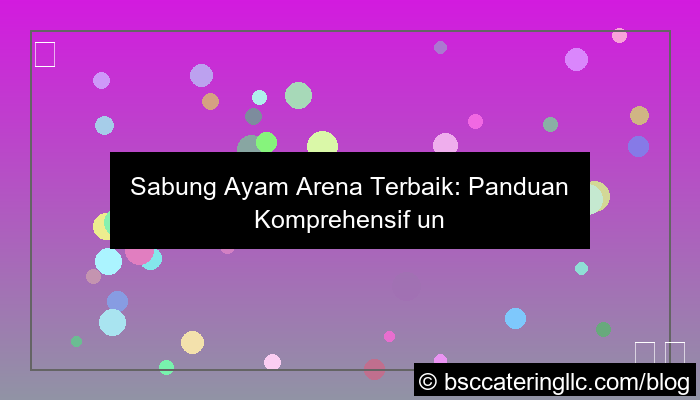 sabung ayam arena terbaik