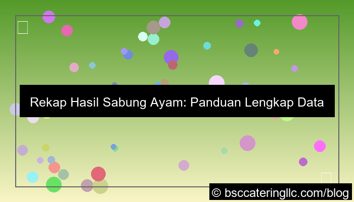 sabung ayam rekap hasil