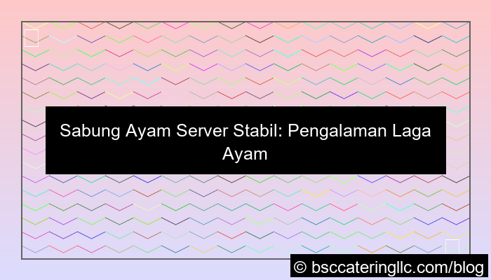 sabung ayam server stabil