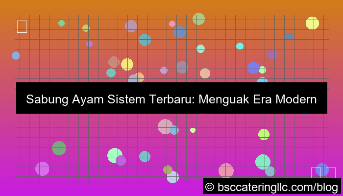 gambar sabung ayam sistem terbaru