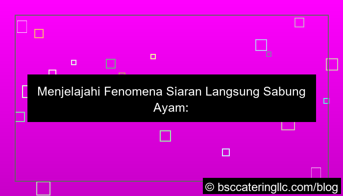 siaran langsung sabung ayam