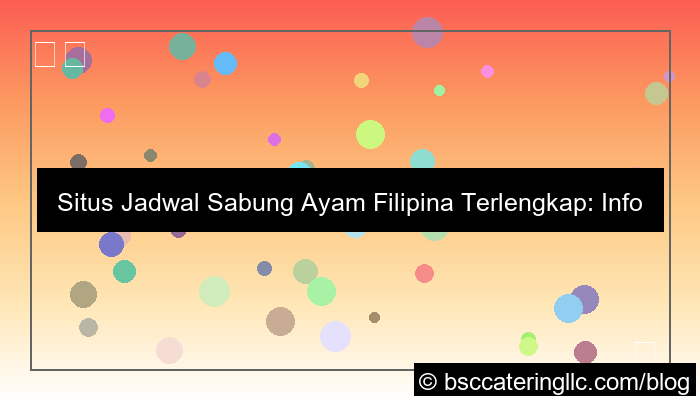 desain situs jadwal sabung ayam filipina