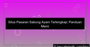 situs pasaran sabung ayam terlengkap