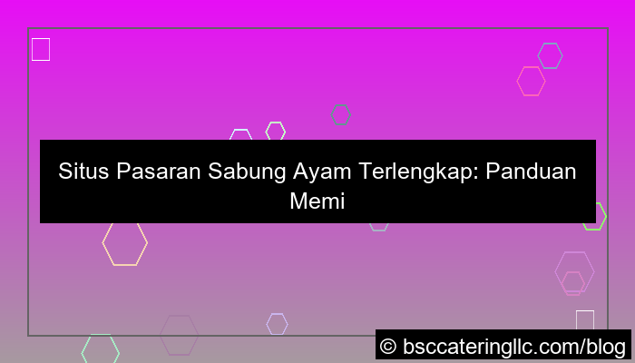 situs pasaran sabung ayam terlengkap