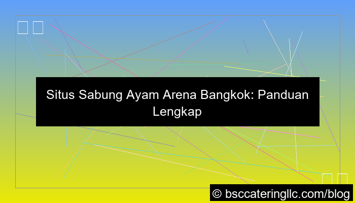 desain situs sabung ayam arena bangkok