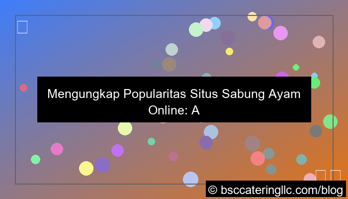 desain situs sabung ayam arena populer