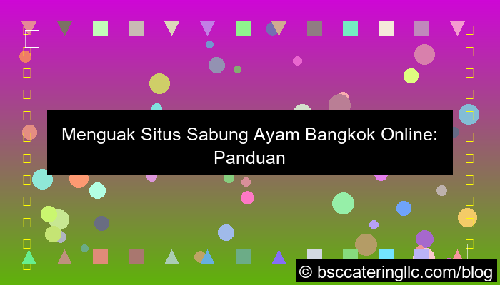 situs sabung ayam bangkok