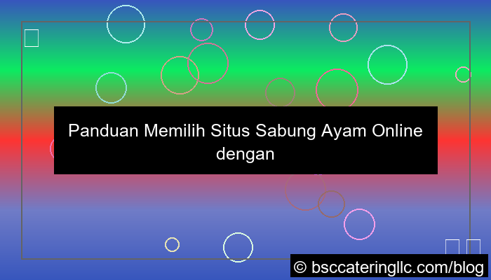 desain situs sabung ayam bonus member baru