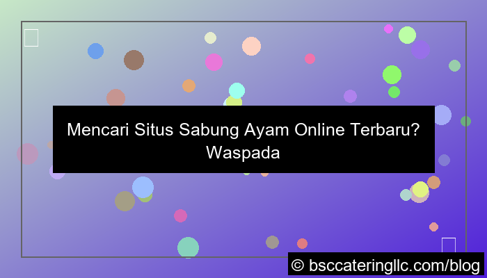situs sabung ayam domain terbaru