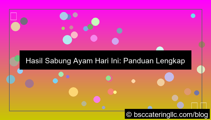 situs sabung ayam hasil hari ini