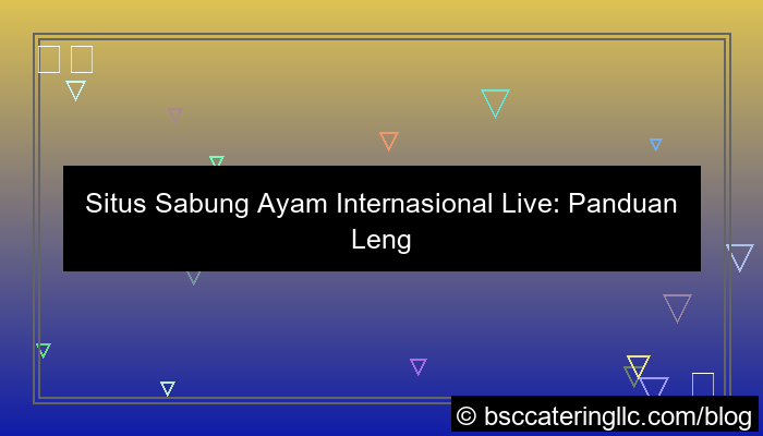 desain situs sabung ayam internasional live