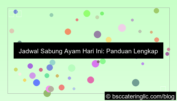 situs sabung ayam jadwal hari ini