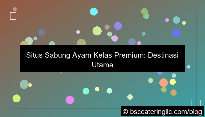 situs sabung ayam kelas premium