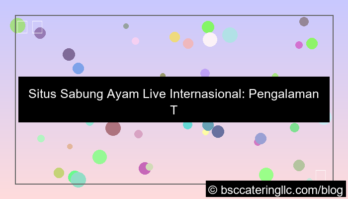 situs sabung ayam live internasional