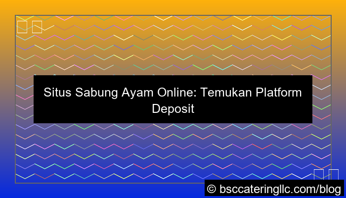 situs sabung ayam minimal deposit