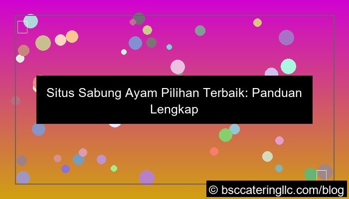 visual situs sabung ayam pilihan terbaik