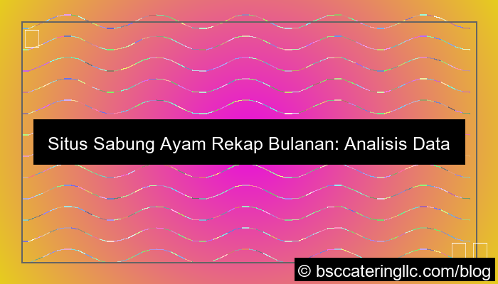 situs sabung ayam rekap bulanan