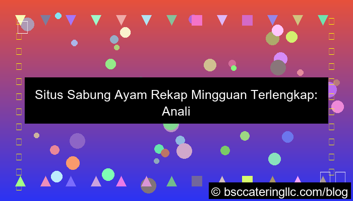 situs sabung ayam rekap mingguan